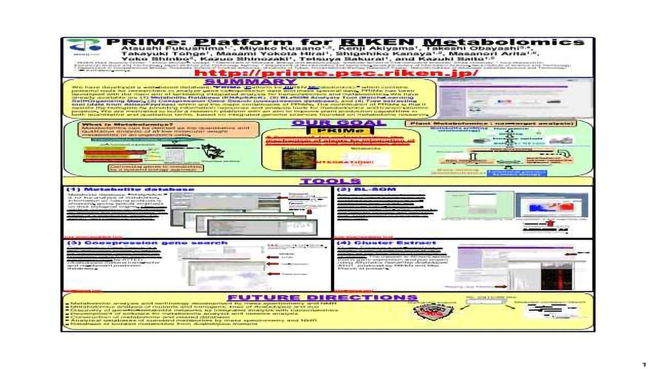 PRIMe: Platform for RIKEN Metabolomics