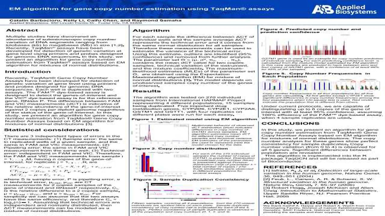 EM Algorithm for Gene Copy Number Estimation Using TaqMan® Assays