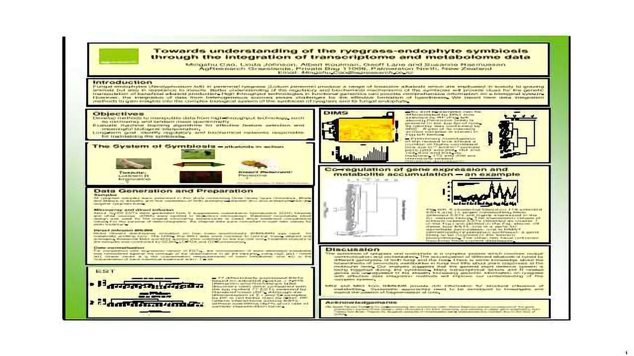 Towards Understanding of Ryegrass-Endophyte Symbiosis through Data Integration of Transcriptome and Metabolome