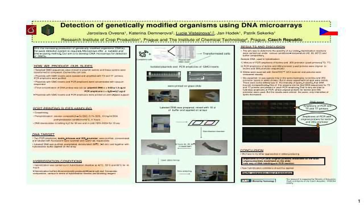 Detection of Genetically Modified Organisms Using DNA Microarrays