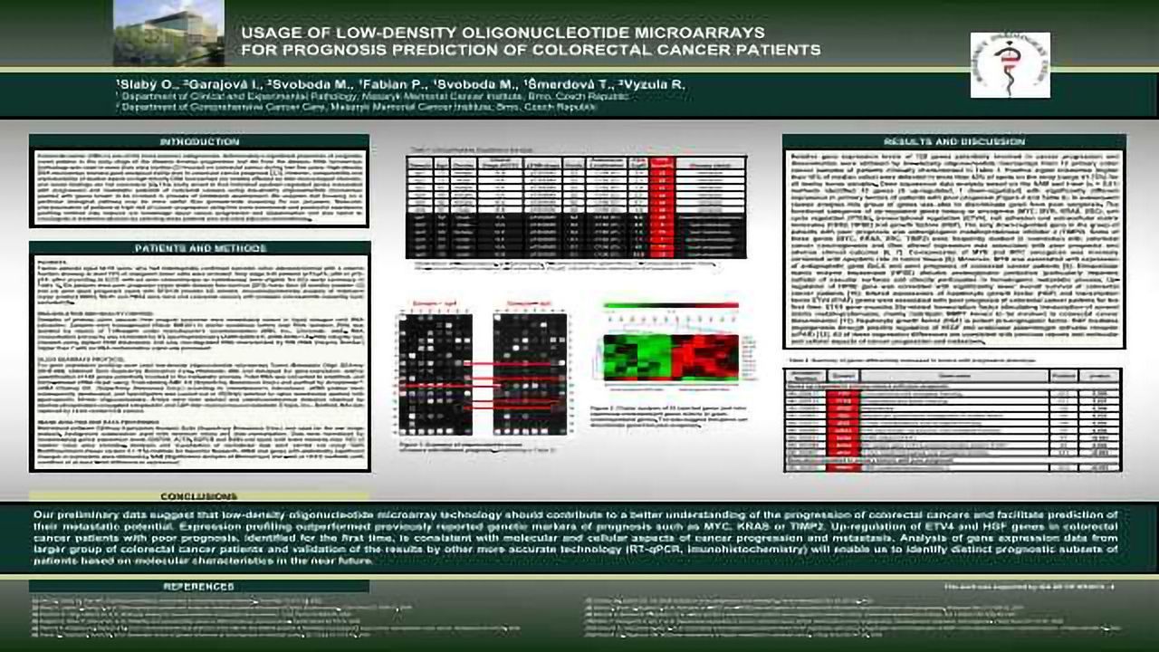 Usage of Low-Density Oligonucleotide Microarrays for Prognosis Prediction of Colorectal Cancer Patients