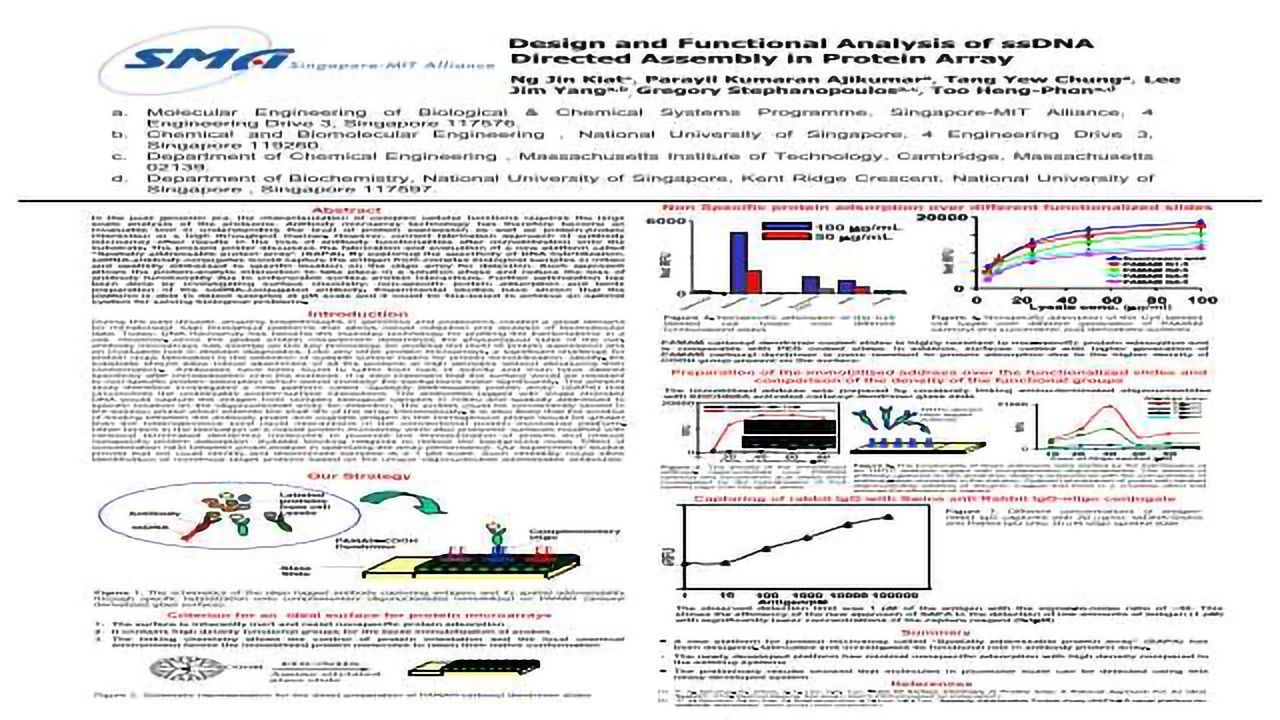 Design and Functional Analysis of ssDNA Directed Assembly in Protein Array