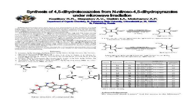 Synthesis of 4,5-dihydroisoxazoles from N-nitroso-4,5 dihydropyrazoles under Microwave Irradiation content piece image 