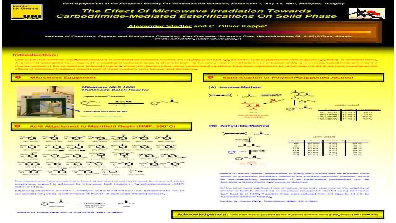 The Effect of Microwave Irradiation Towards Carbodiimide-Mediated Esterifications on Solid Phase