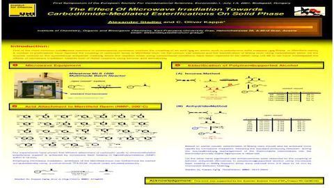 The Effect of Microwave Irradiation Towards Carbodiimide-Mediated Esterifications on Solid Phase