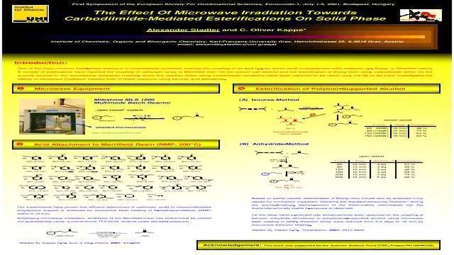 The Effect of Microwave Irradiation Towards Carbodiimide-Mediated Esterifications on Solid Phase content piece image 