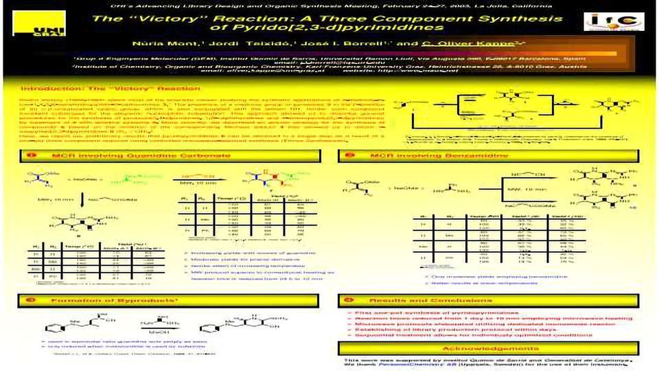 The "Victory" Reaction: A Three Component Synthesis of Pyrido[2,3-d]pyrimidines content piece image