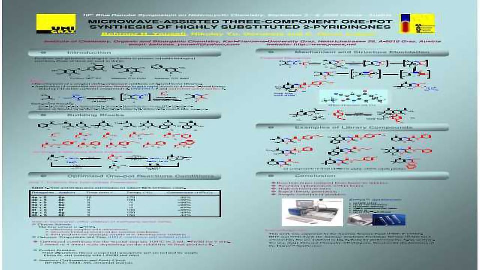 微波三分量合成高取代2-Pyridinones内容块的形象