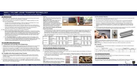 Small Volume Liquid Transfer Technology