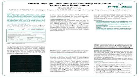 siRNA Design Including Secondary Structure Target Site Prediction