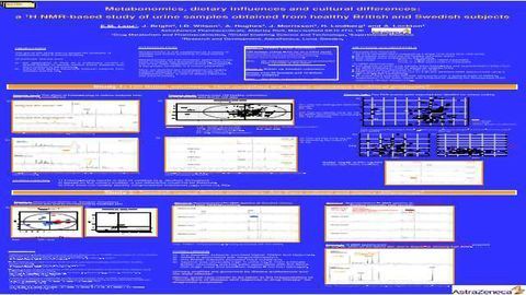 Metabonomics, Dietary Influences and Cultural Differences: A 1H NMR-Based Study of Urine Samples Obtained From Healthy British and Swedish Subjects