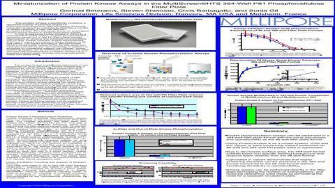 Miniaturization of Protein Kinase Assays in the MultiScreen®HTS 384-Well P81 Phosphocellulose Filter Plate