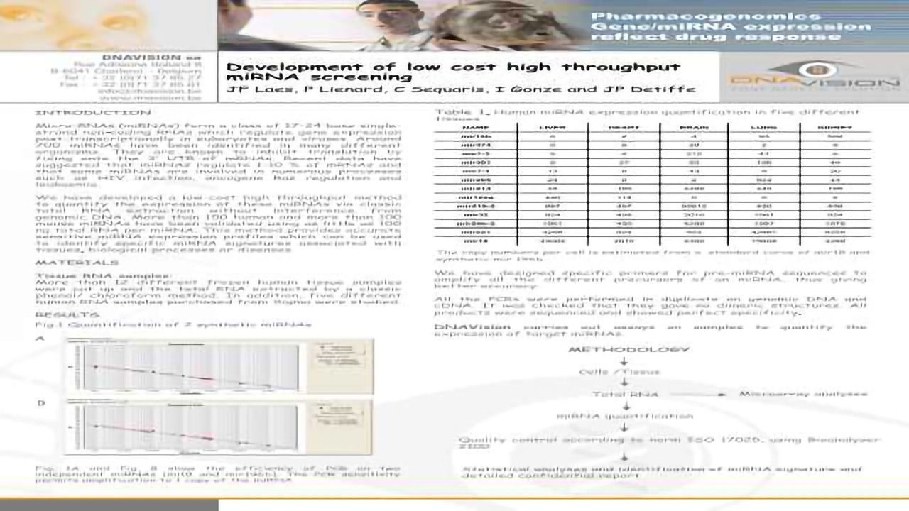 Development of low Cost High Throughput miRNA Screening