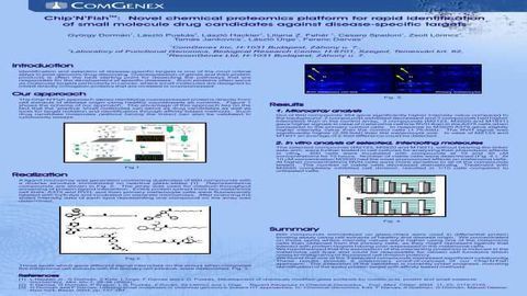 Chip’N’Fish : Novel Chemical Proteomics Platform for Rapid Identification of Small Molecule Drug Candidates Against Disease-Specific Targets
