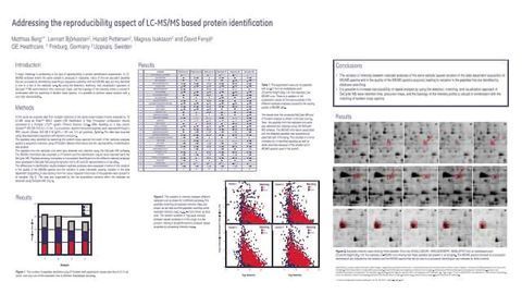 Addressing the Repoducibility Aspect of LC-MS Based Protein Identification Addressing the Repoducibility Aspect of LC-MS Based Protein Identification