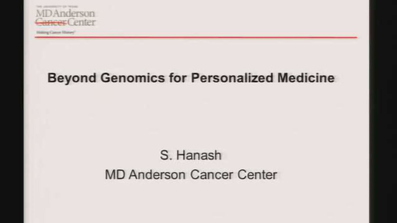 Beyond Genomics For Personalized Medicine