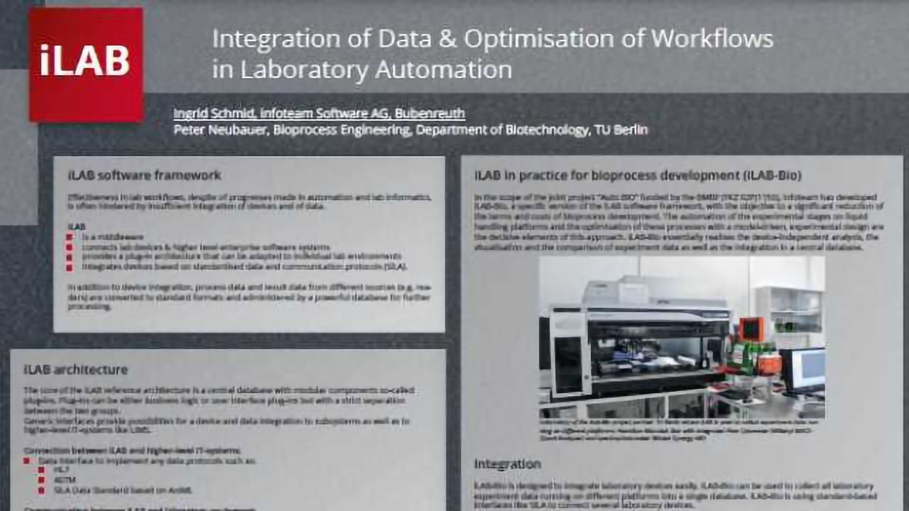 Integration of Data and Optimization of Workflows in Laboratory Automation
