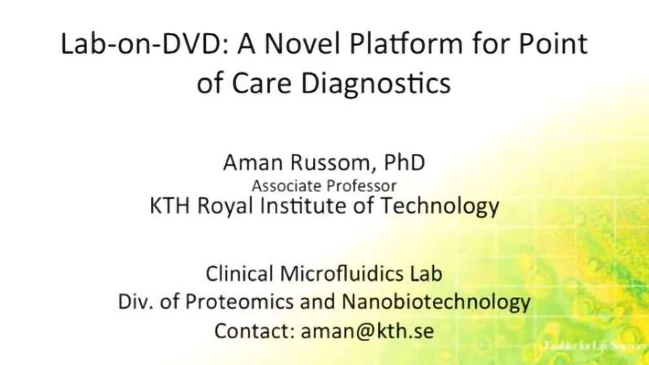 Lab-on-DVD: A Novel Platform for Point of Care Diagnostics