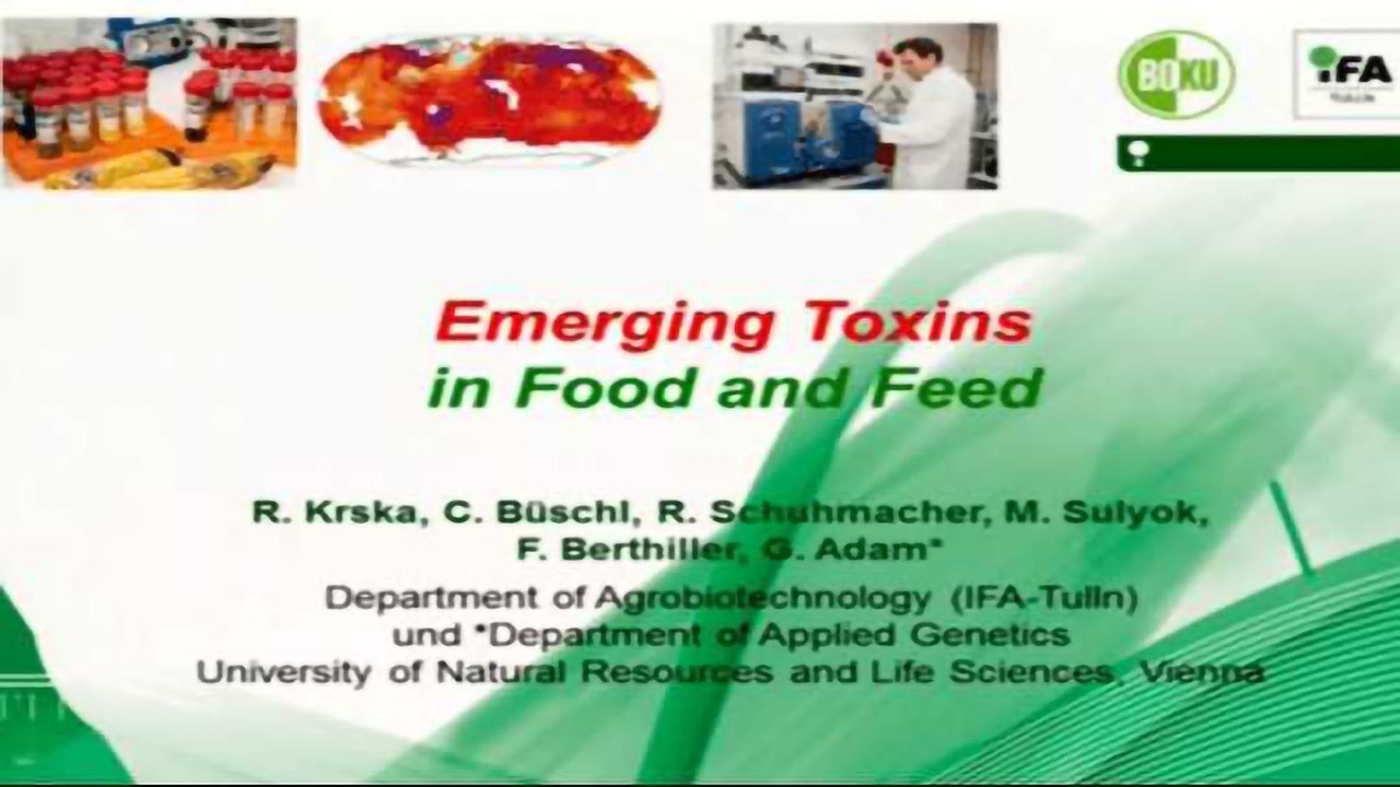 Emerging Toxins in Food and Feed