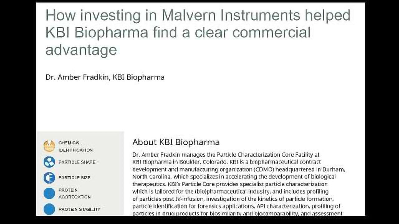 How Investing in Malvern Instruments Helped KBI Biopharma Find a Clear Commercial Advantage