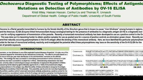Onchocerca Diagnostic Testing of Polymorphisms; Effects of Antigenic Mutations on Detection of Antibodies by OV-16 ELISA
