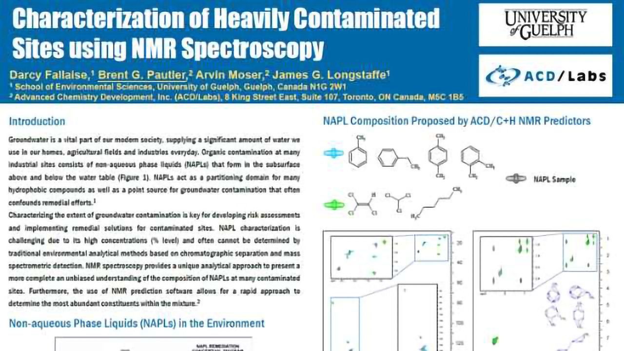 Characterization of Heavily Contaminated Sites using NMR Spectroscopy