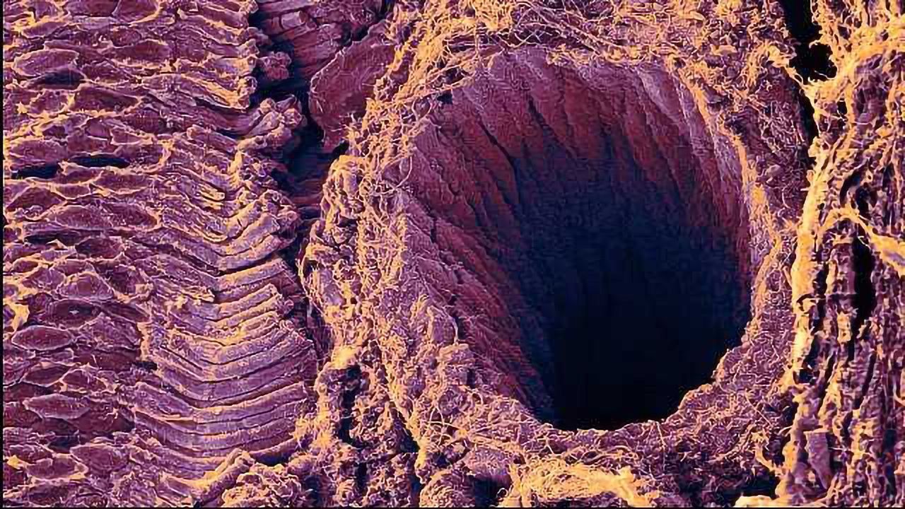 Retina Showing Rod Cells and Blood Vessel