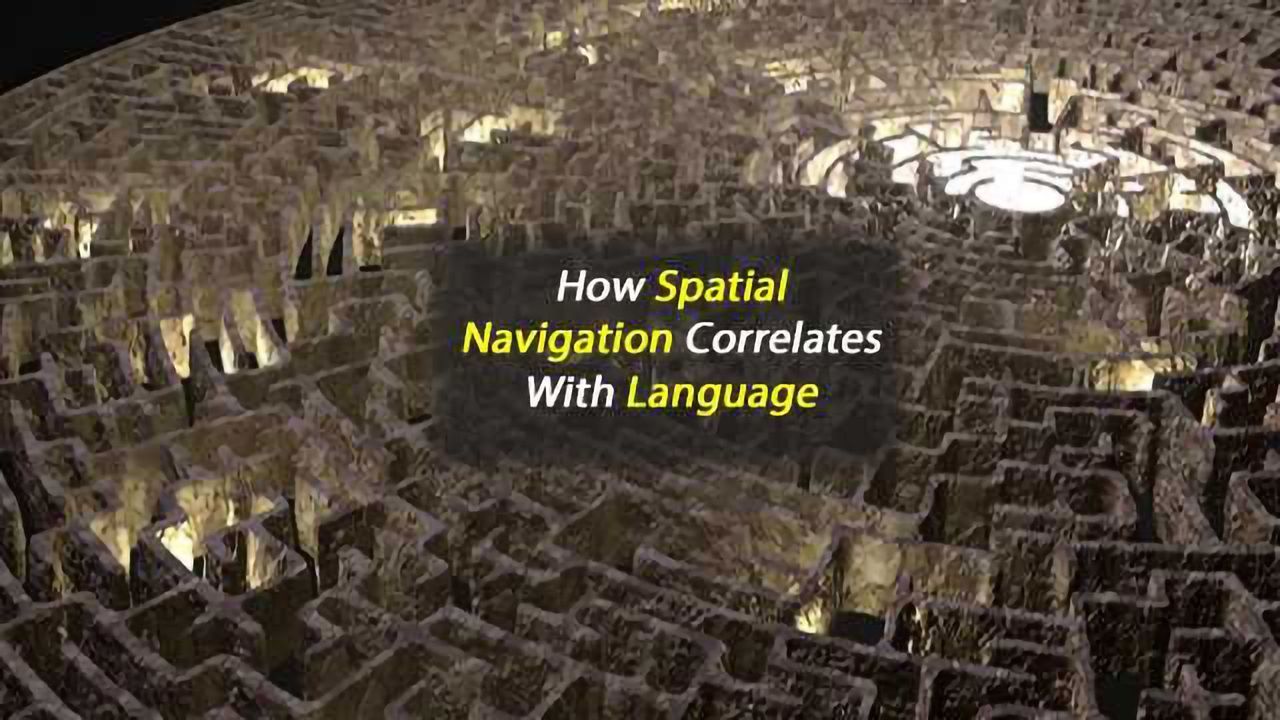 How Spatial Navigation Correlates with Language