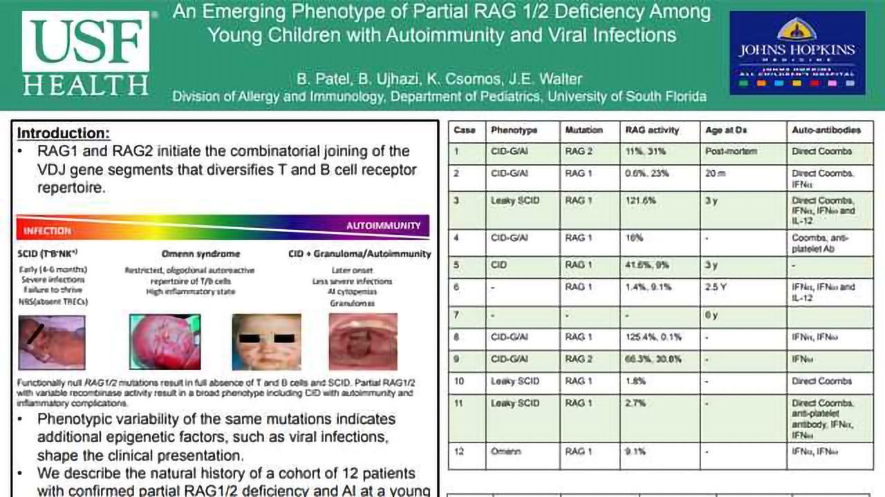 An Emerging Phenotype of Partial RAG 1/2 Deficiency Among Young Children with Autoimmunity and Viral Infections