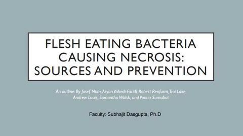 Flesh Eating Bacteria causing Necrosis: Sources and Prevention