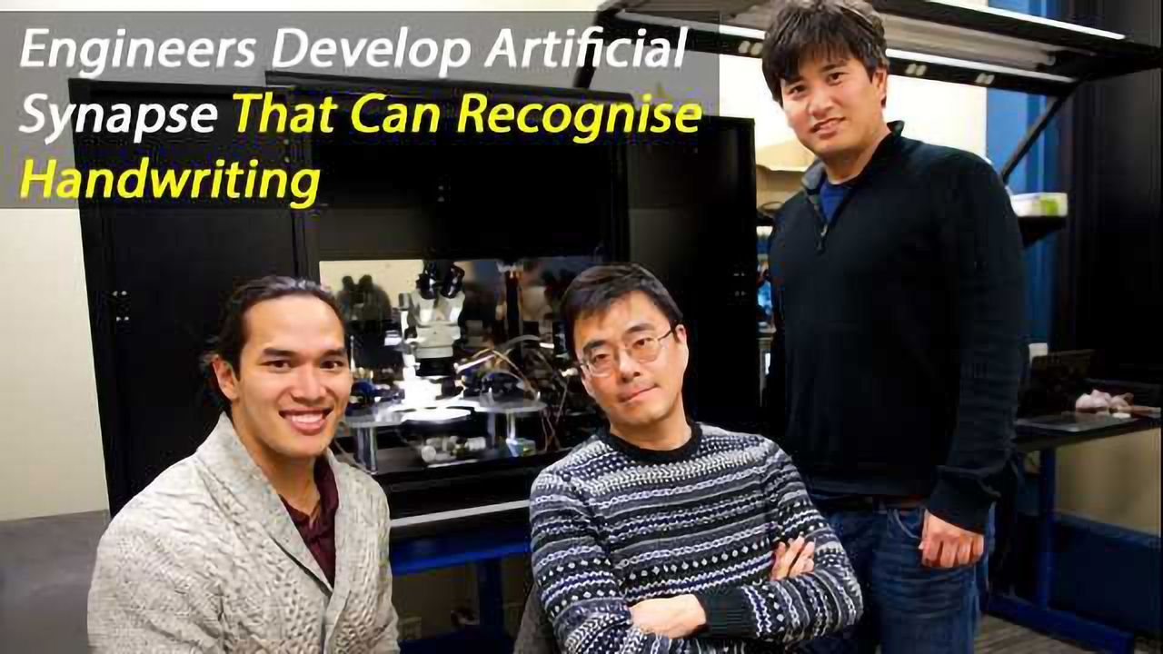 Neuromorphic Artificial Synapse Learns to Recognise Handwriting