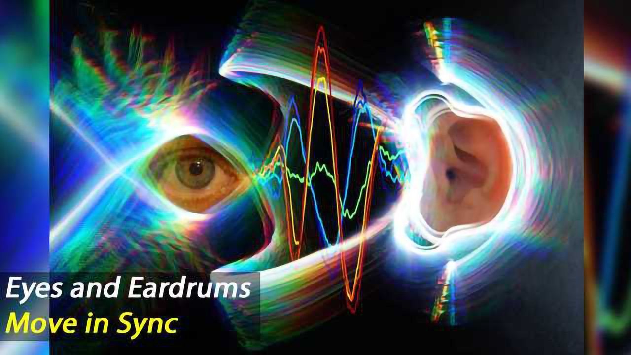 Our Eyes and Eardrums Move in Sync