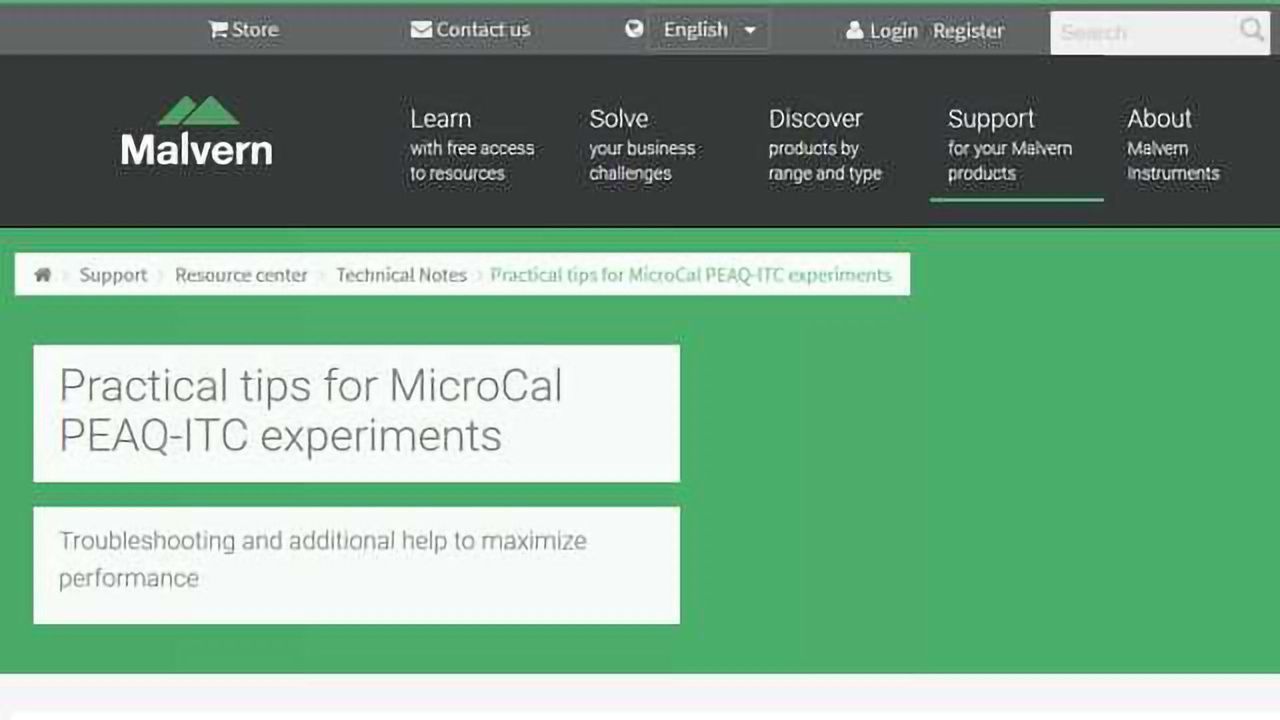 Practical Tips for MicroCal PEAQ-ITC Experiments