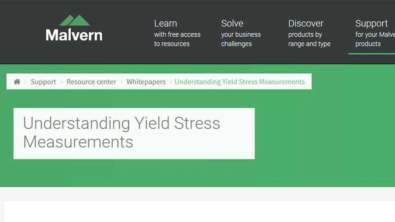 Understanding Yield Stress Measurements