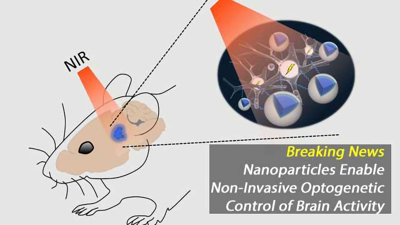 Nanoparticles Enable Non-Invasive Optogenetic Control of Brain Cell Activity With Near-Infrared Light