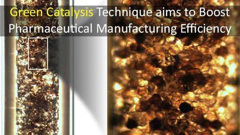 Novel Green Chemistry Method Improves Pharmaceutical Manufacturing Efficiency