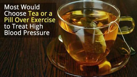 People Would Rather Pop A Pill or Sip Tea Than Exercise to Treat High Blood Pressure