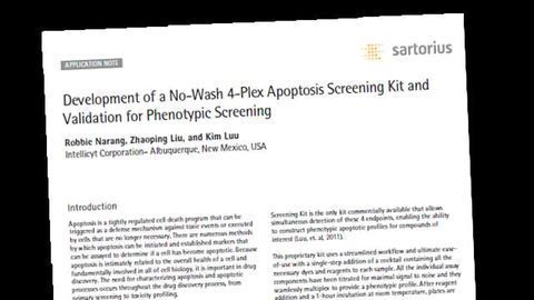 A No-Wash 4-Plex Apoptosis Screening Kit and Validation for Phenotypic Screening