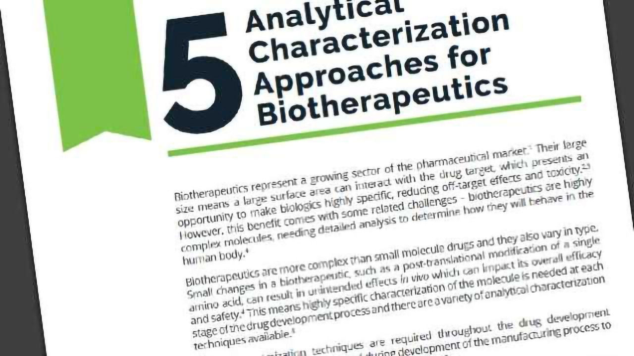 5 Analytical Characterization Approaches for Biotherapeutics