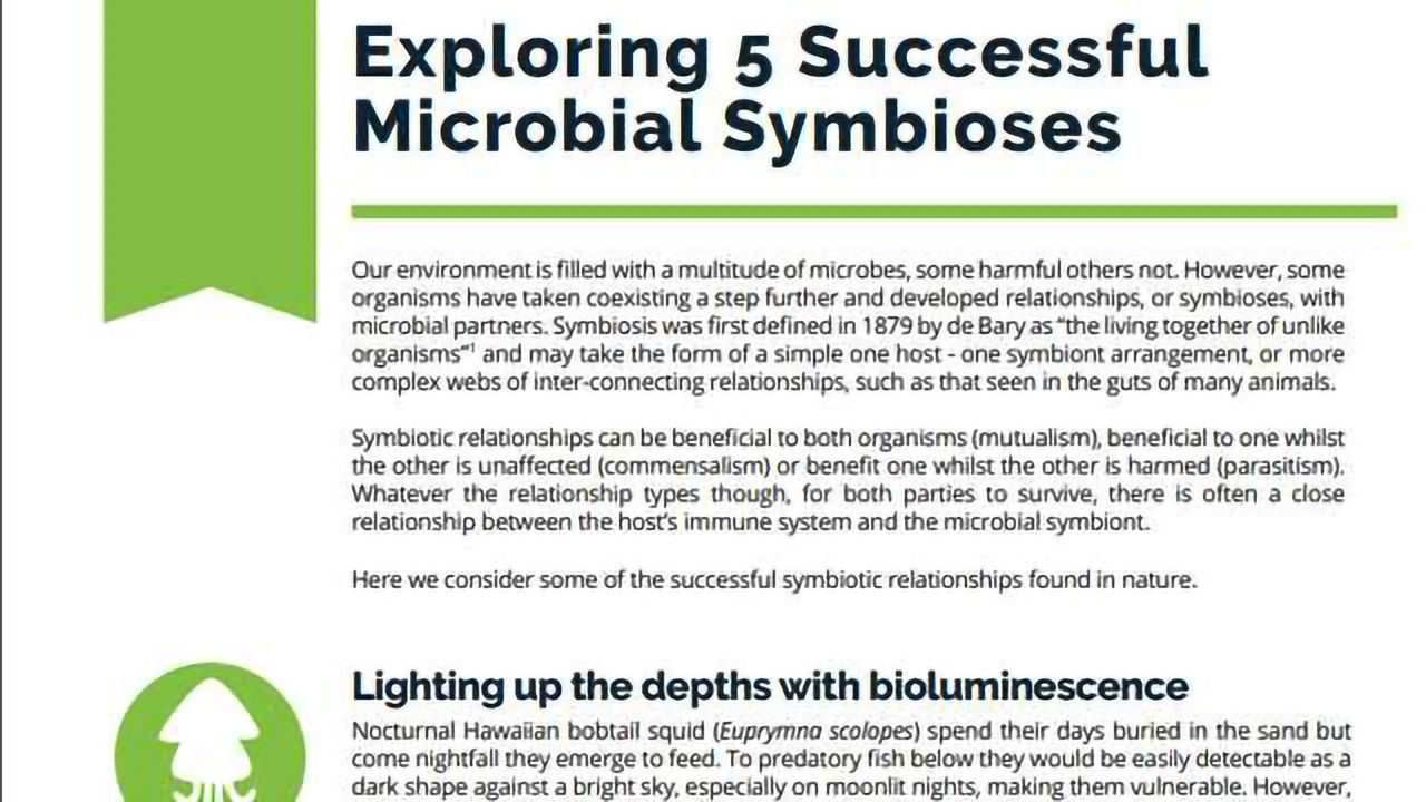 Exploring 5 Successful Microbial Symbioses