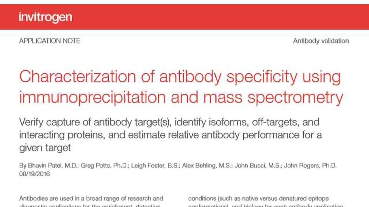 Characterization of Antibody Specificity