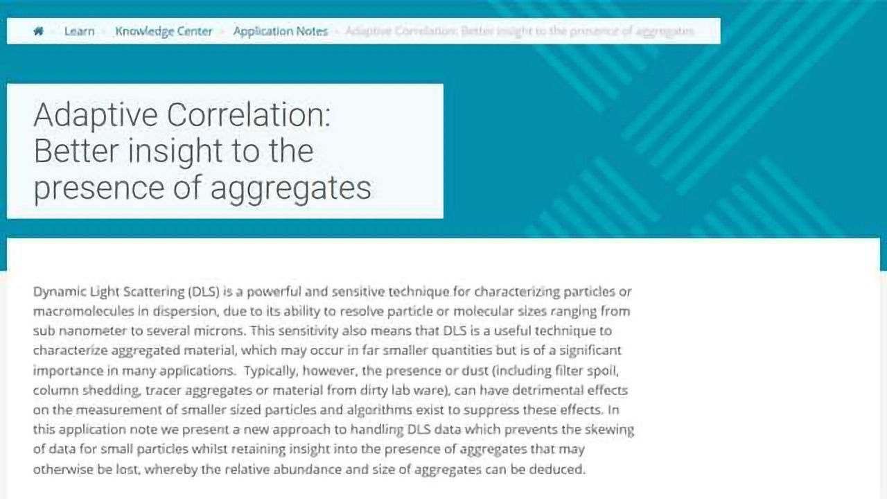 Adaptive Correlation: Better Insight to the Presence of Aggregates