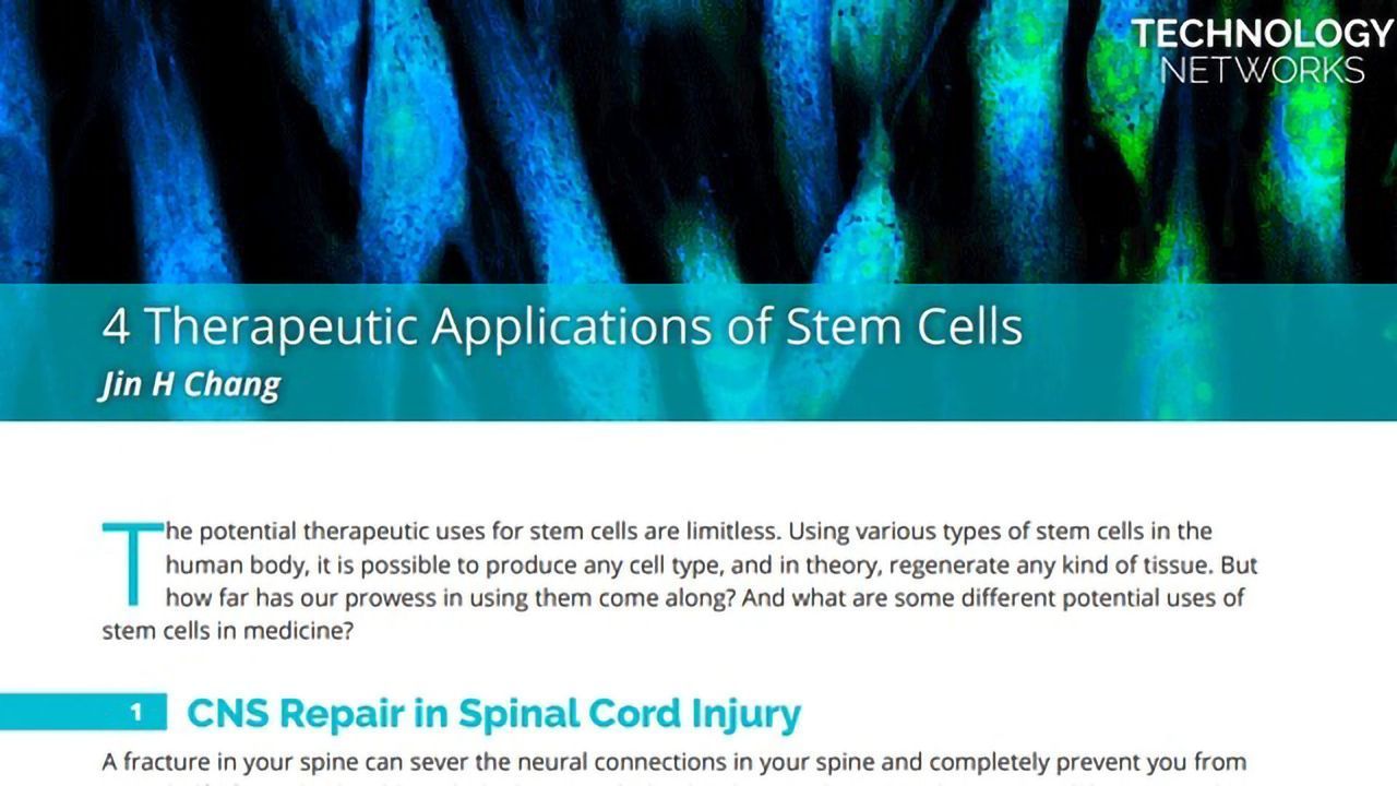 4 Therapeutic Applications of Stem Cells
