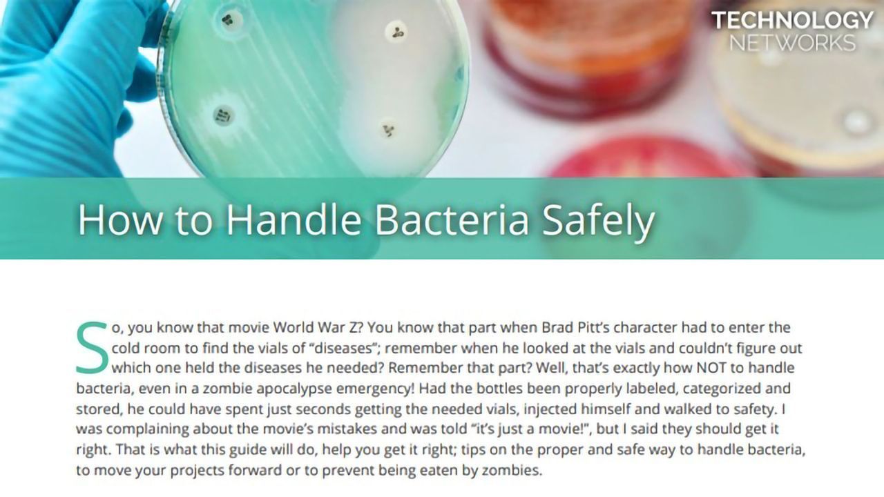 How To Handle Bacteria Safely