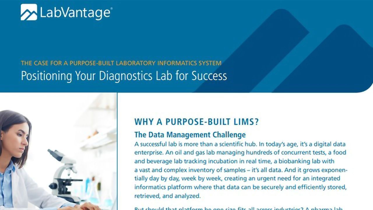 The Case for a Purpose-Built Diagnostics LIMS