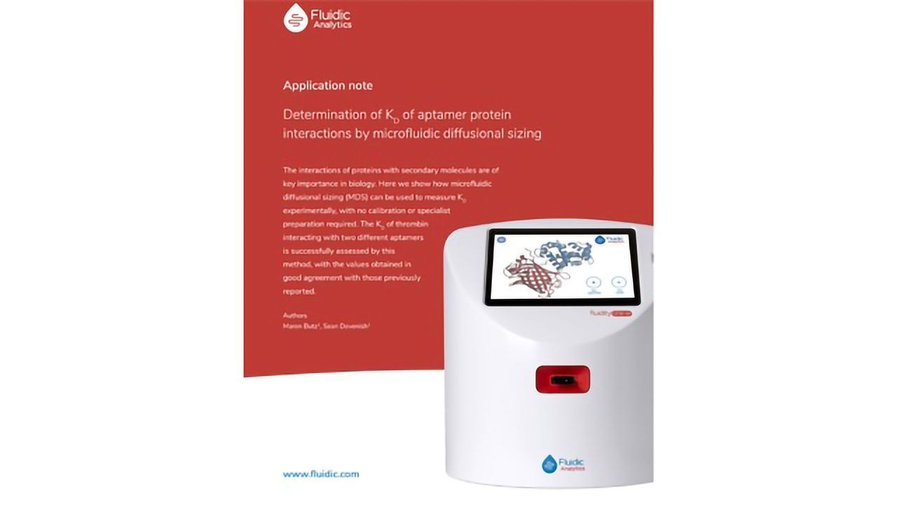 Determination of KD of Aptamer Protein Interactions by Microfluidic Diffusional Sizing