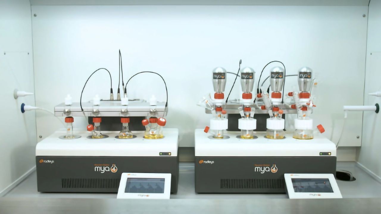 Mya 4 Reaction Station from Radleys - safe, unattended chemistry round the clock - one Reaction Station with limitless possibilities (full demonstration)