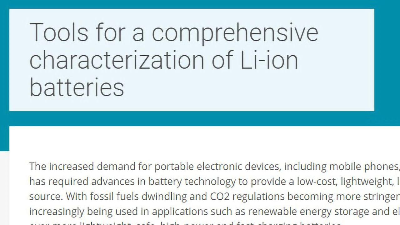 Tools for a Comprehensive Characterization of Li-Ion Batteries
