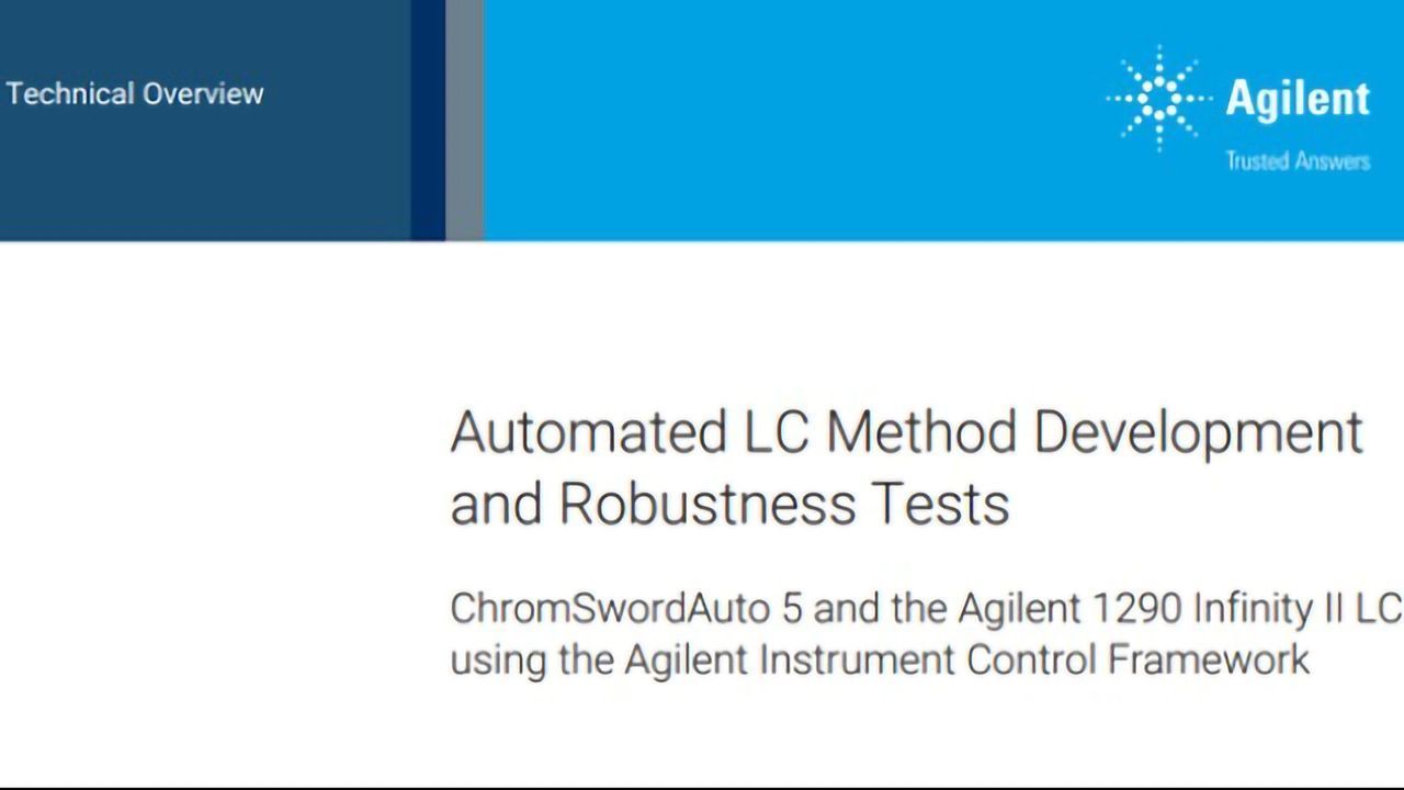 Automated LC Method Development and Robustness Tests