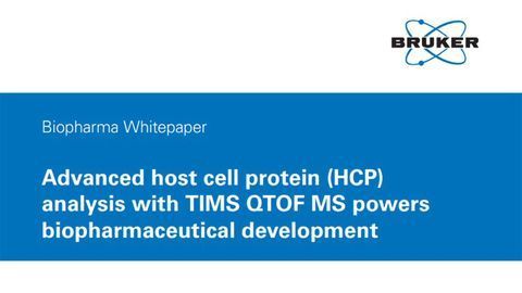 带有TIMS QTOF MS的高级宿主细胞蛋白（HCP）分析生物制药开发